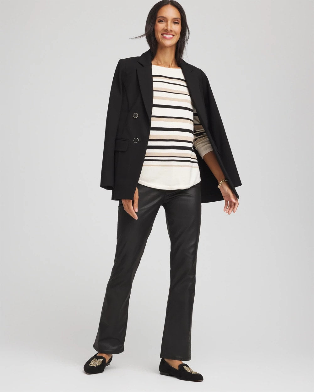 Ella Stripe Boatneck Sweater English Cream - Chico's