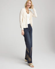 Cable Knit Fringed Sweater English Cream - Chico's