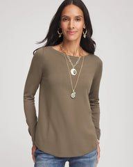 Ella Bateau Pullover Sweater Nettle Leaf - Chico's