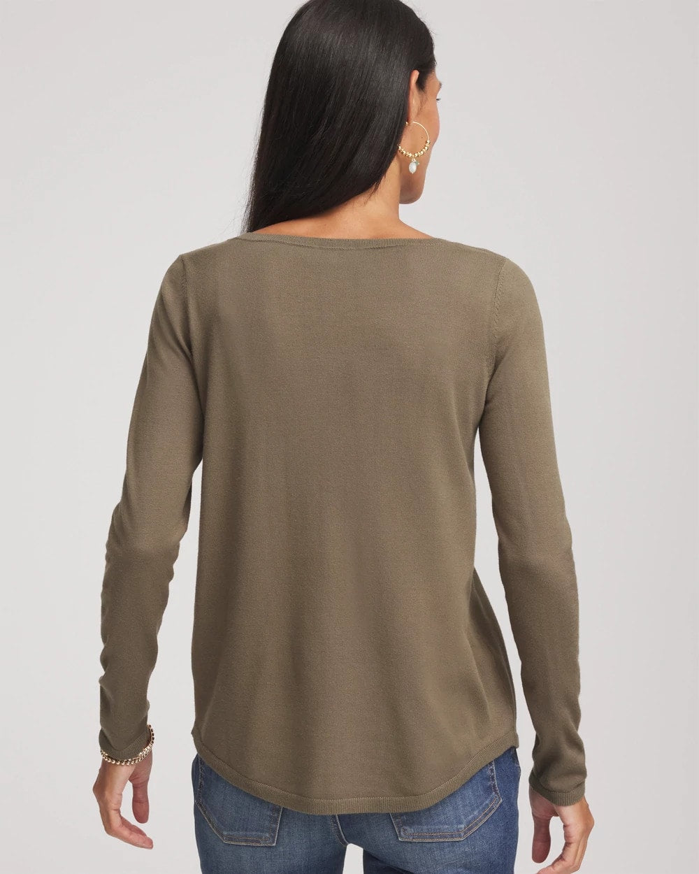 Ella Bateau Pullover Sweater Nettle Leaf - Chico's