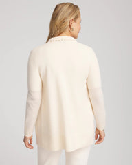 Cashmere Pearl-Trim Cardigan Cream - Chico's
