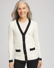 Tipped Lady Jacket Cardigan English Cream - Chico's