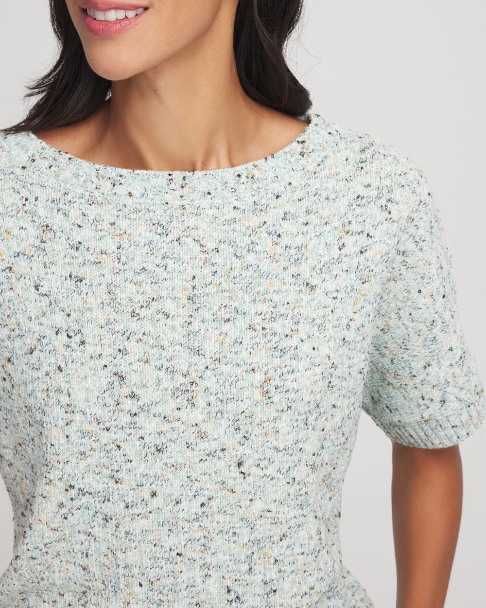 Textured Dolman Pullover Sweater Blue Menthe - Chico's