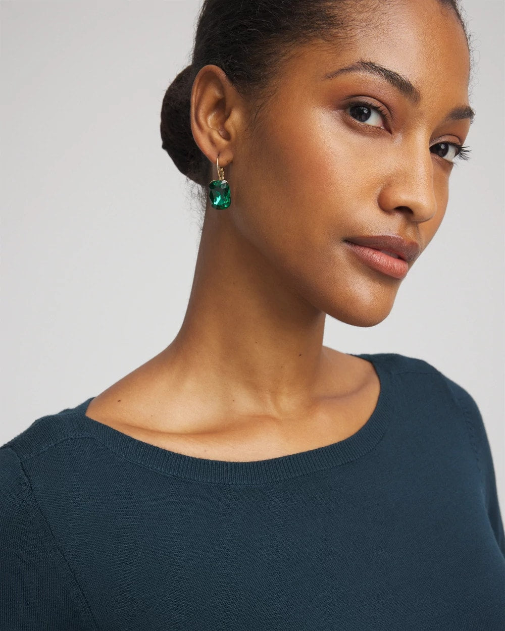 Ella Boatneck Sweater Teal Shadow - Chico's