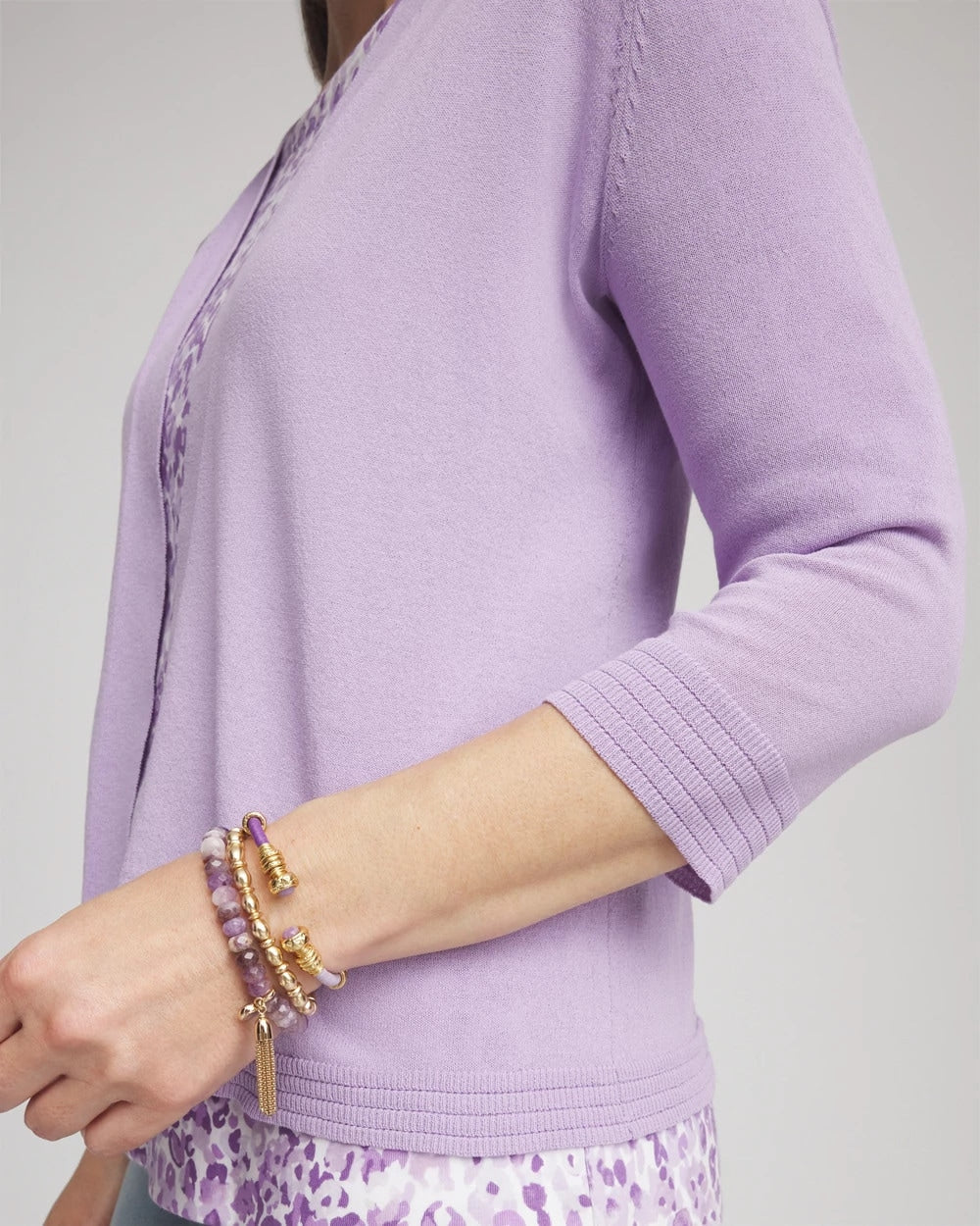 Summer Romance Short Cardigan Gentle Lavender - Chico's