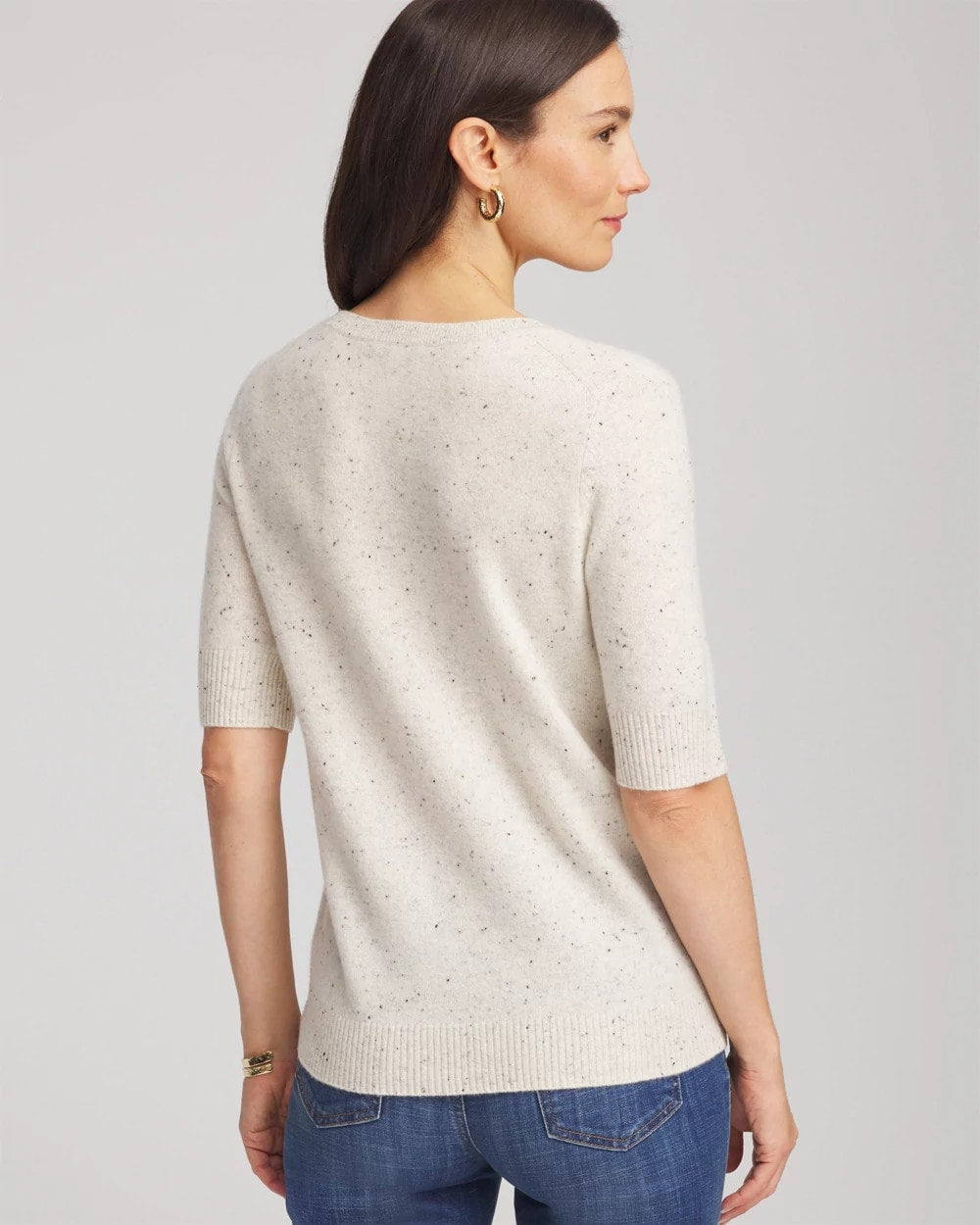 Crewneck Cashmere Pullover Sweater Light Gray - Chico's