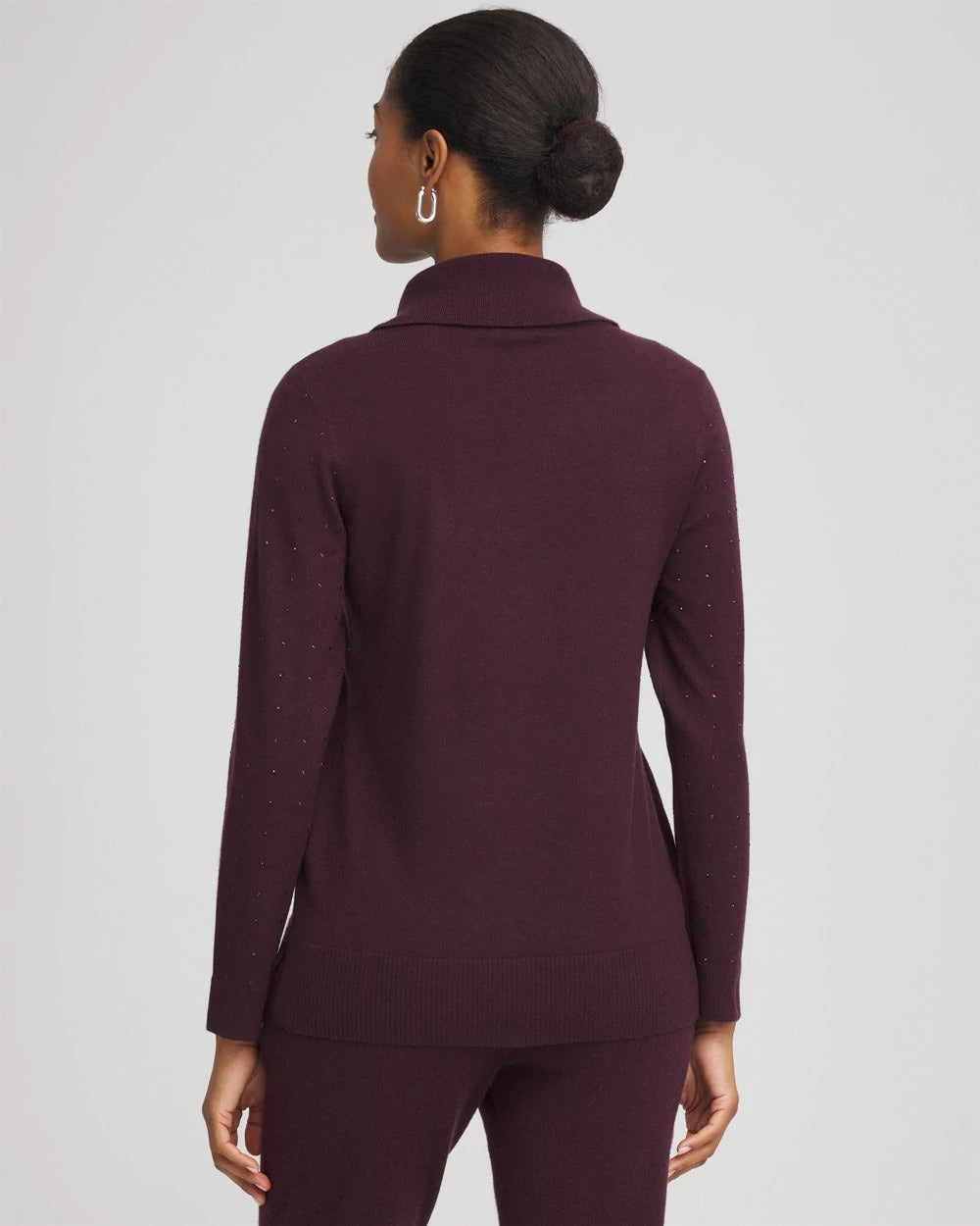 Zenergy® Luxe Diamante Cowlneck Tunic Night Bloom - Chico's
