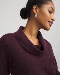 Zenergy® Luxe Diamante Cowlneck Tunic Night Bloom - Chico's