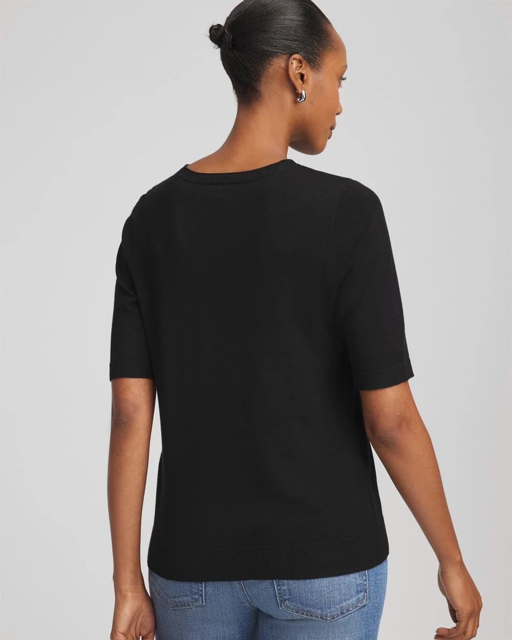 Ella Classic-Fit Sweater Tee Black - Chico's