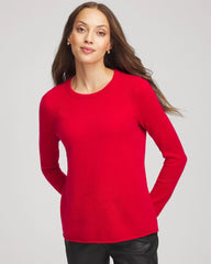 Crewneck Cashmere Pullover Sweater Red - Chico's