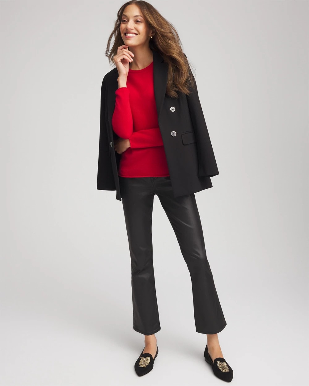 Crewneck Cashmere Pullover Sweater Red - Chico's