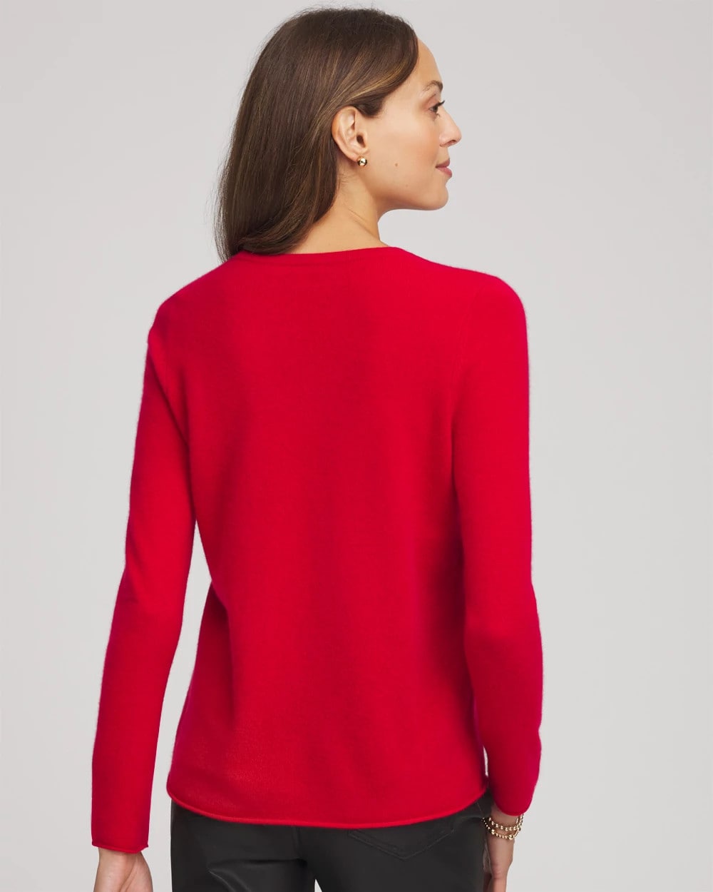 Crewneck Cashmere Pullover Sweater Red - Chico's