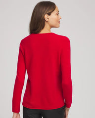 Crewneck Cashmere Pullover Sweater Red - Chico's