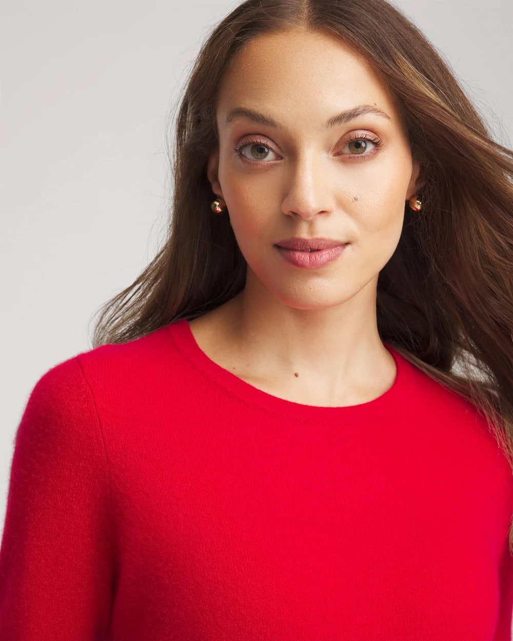 Crewneck Cashmere Pullover Sweater Red - Chico's