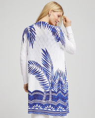 Island Motif Pointelle Long Cardigan Alabaster - Chico's