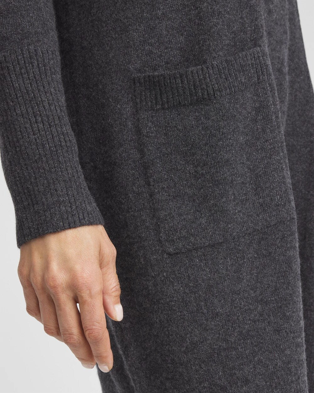 Cashmere Duster Cardigan Dark Gray - Chico's