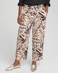 Bengal Marks Crepe Pull-On Ankle Pants Caramel Apple - Chico's