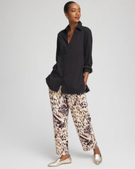 Bengal Marks Crepe Pull-On Ankle Pants Caramel Apple - Chico's