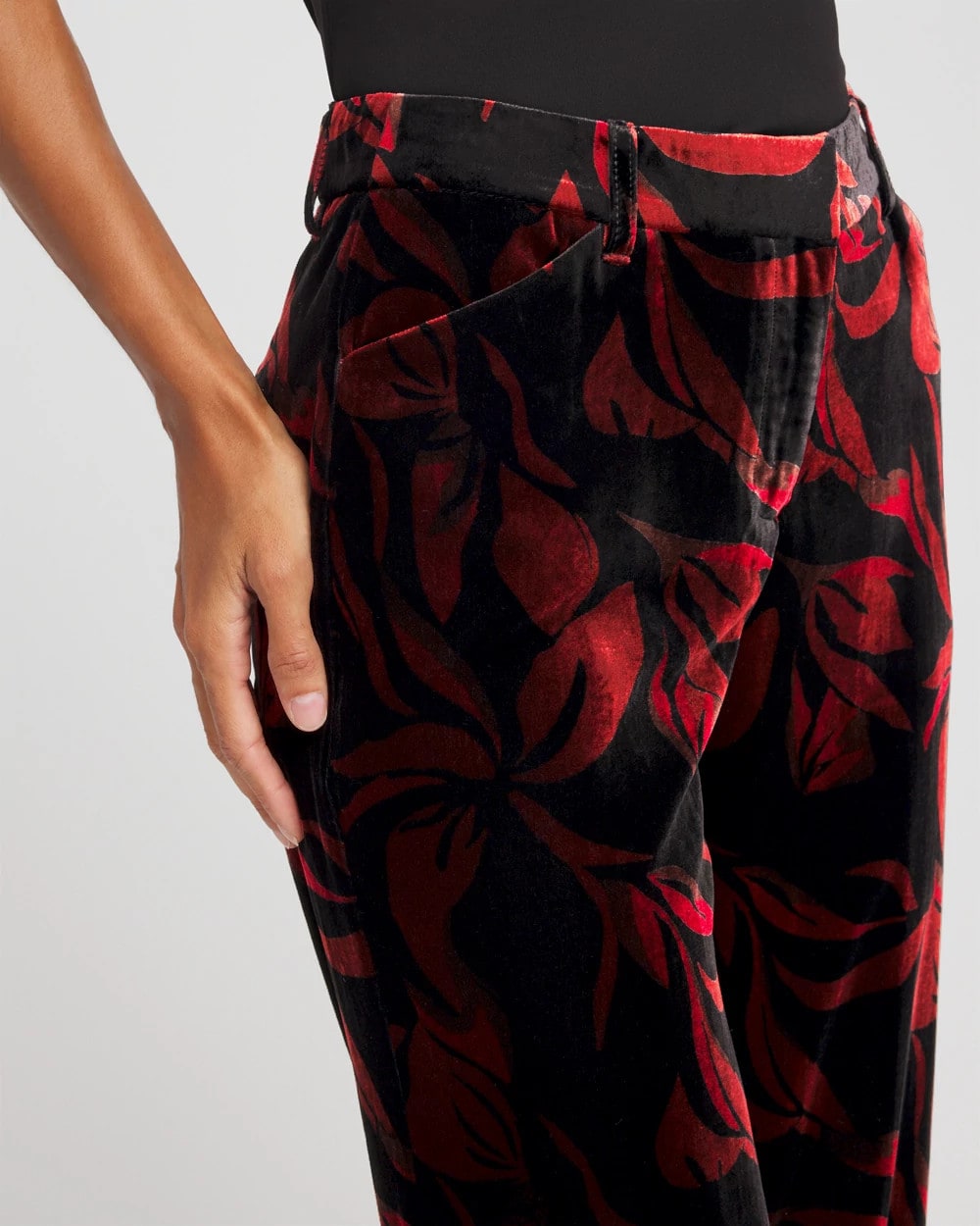 Velvet Rose Slim Ankle Pants Black - Chico's