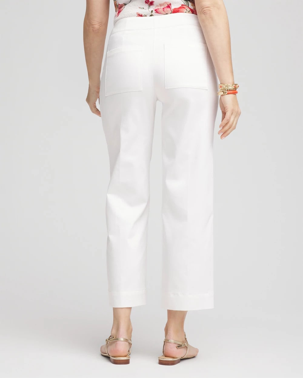 Sateen Cutout Cropped Pants Alabaster - Chico's