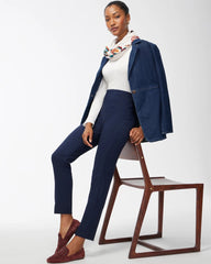 Bi-Stretch Front Seam Slit Ankle Pants Ink - Chico's