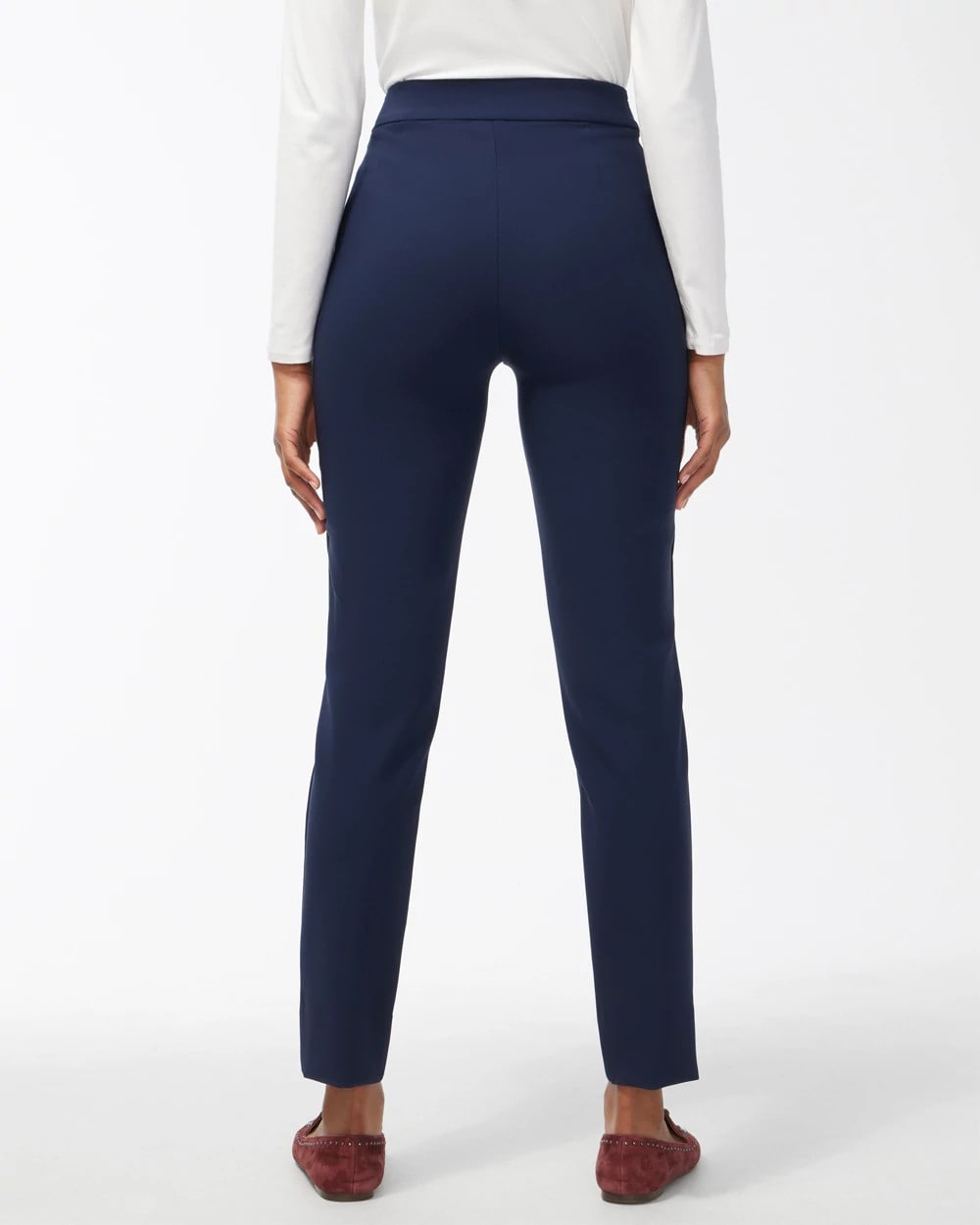 Bi-Stretch Front Seam Slit Ankle Pants Ink - Chico's