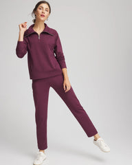 Zenergy® Cloud Tapered Ankle Pants Blackened Burgundy - Chico's