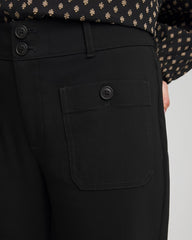 Emme Four Pocket Straight Cropped Pants Black - Chico's