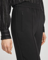 Crepe Side-Zip Tapered Ankle Pants Black - Chico's