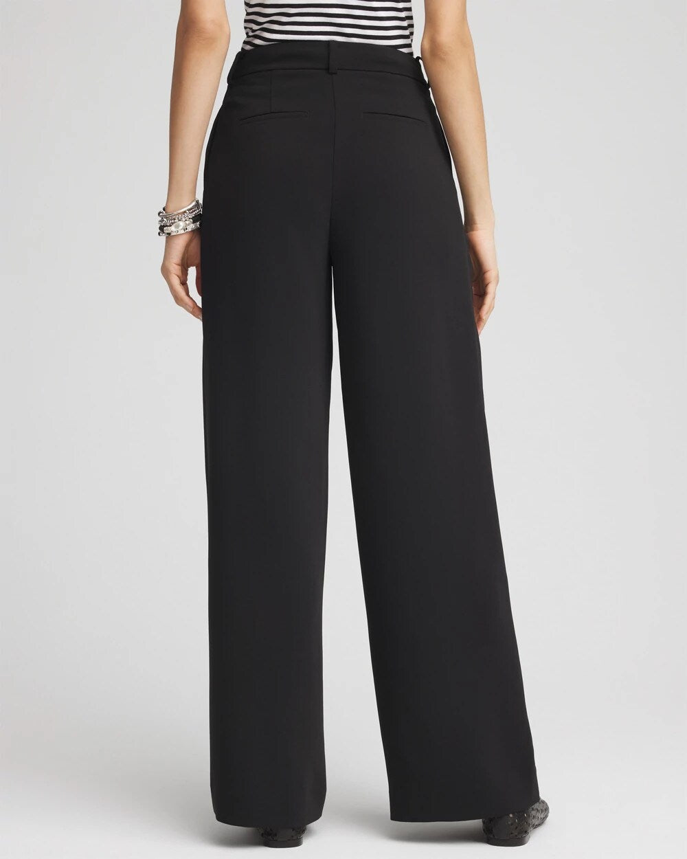 Crepe Pleated Relaxed Pants Black - Chico's