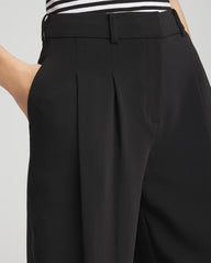Crepe Pleated Relaxed Pants Black - Chico's