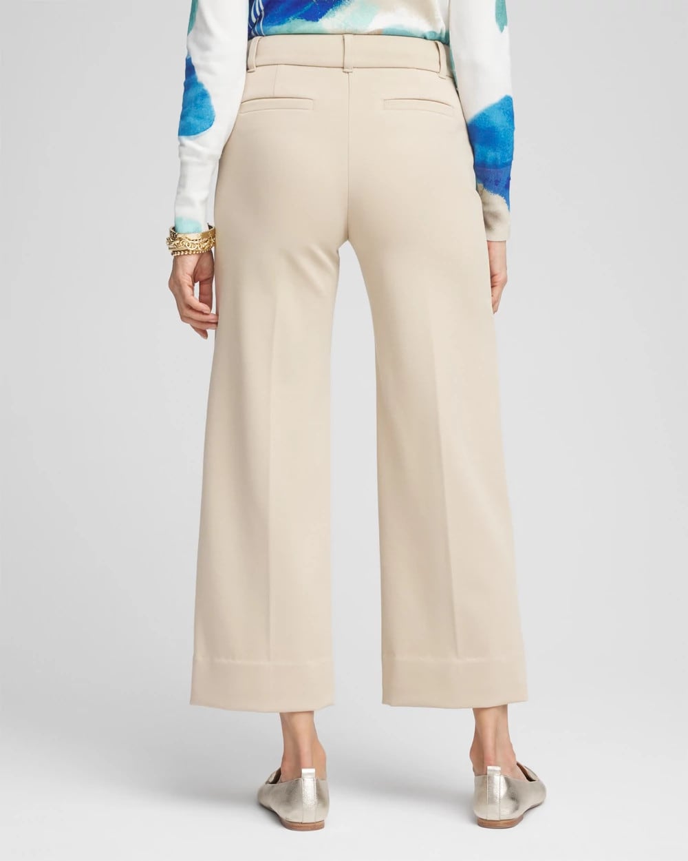 Button Knit Twill Cropped Pants Wild Truffle - Chico's