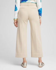 Button Knit Twill Cropped Pants Wild Truffle - Chico's