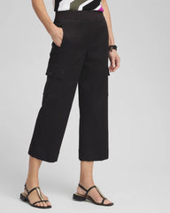 Cargo Straight Leg Cropped Pants Black - Chico's