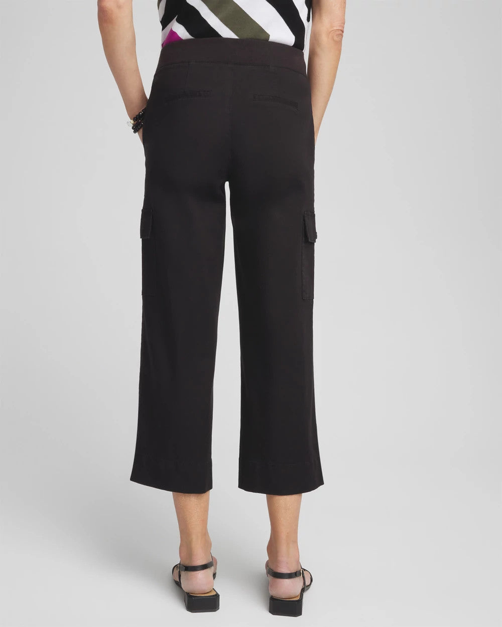 Cargo Straight Leg Cropped Pants Black - Chico's