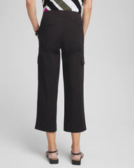 Cargo Straight Leg Cropped Pants Black - Chico's