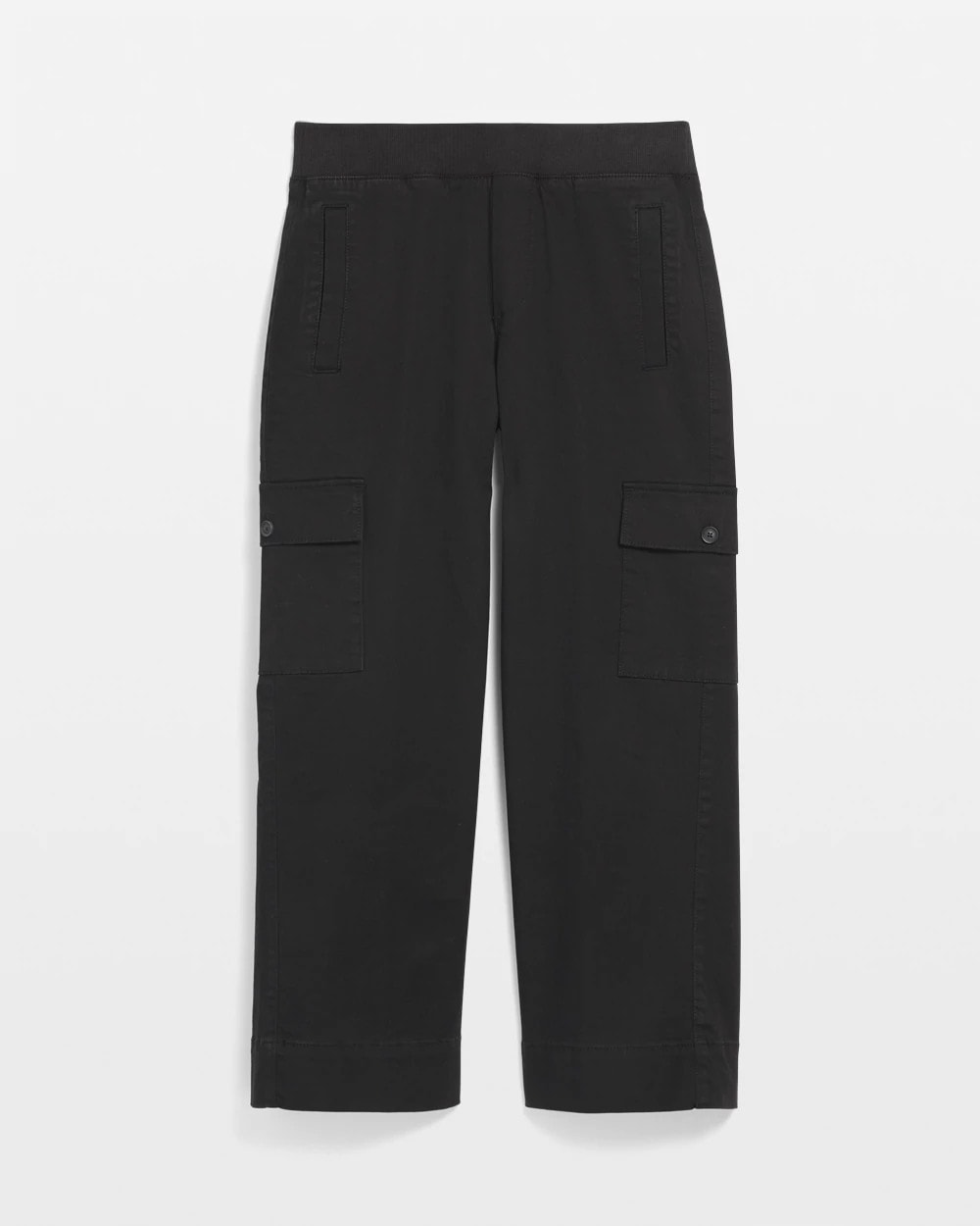 Cargo Straight Leg Cropped Pants Black - Chico's