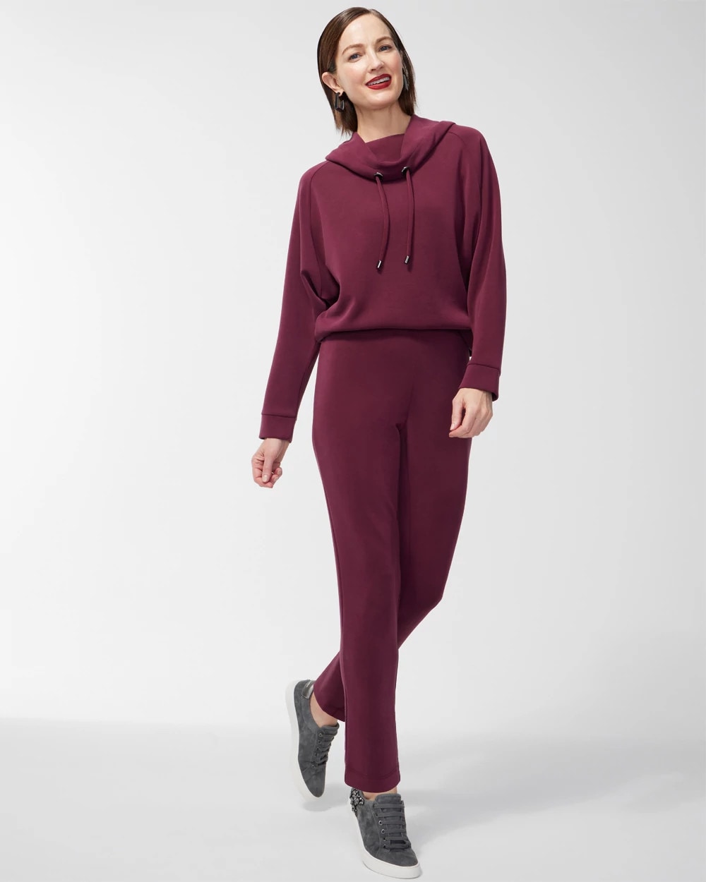 Zenergy® Scuba Pull-On Pants Deep Merlot - Chico's
