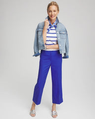 Lightweight Relaxed Straight Cropped Pants Rich Cobalt - Chico's