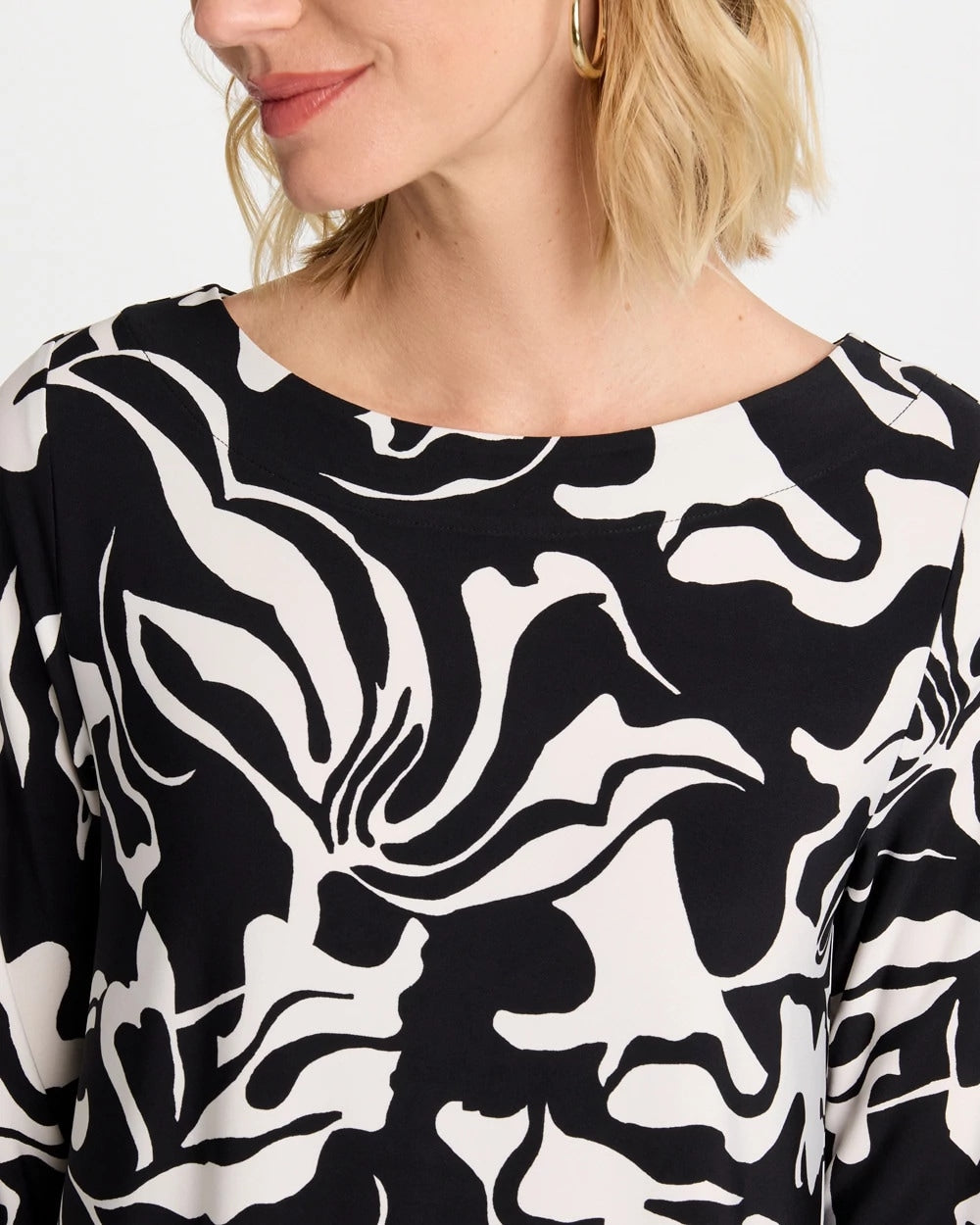 Jersey Knit Boatneck Shift Dress Black - Chico's