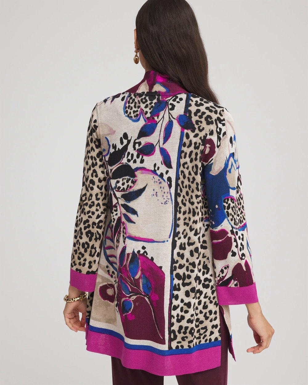 Travelers™ Collection Artisanal Cardigan Blackened Burgundy - Chico's