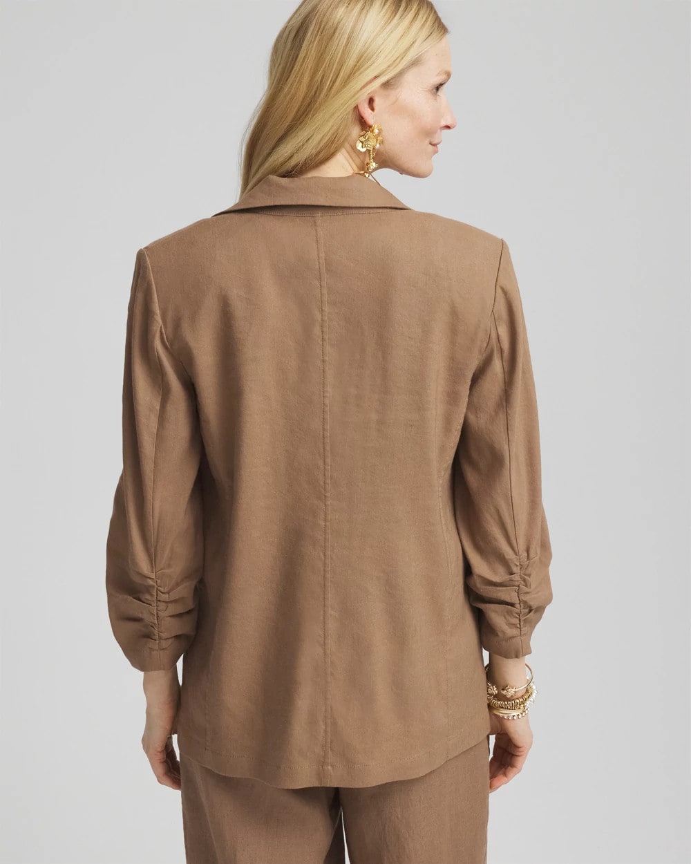 Linen Stretch Blazer Teakwood - Chico's
