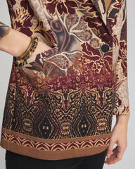 Artisanal Print Ponte Blazer Graphite Gray - Chico's