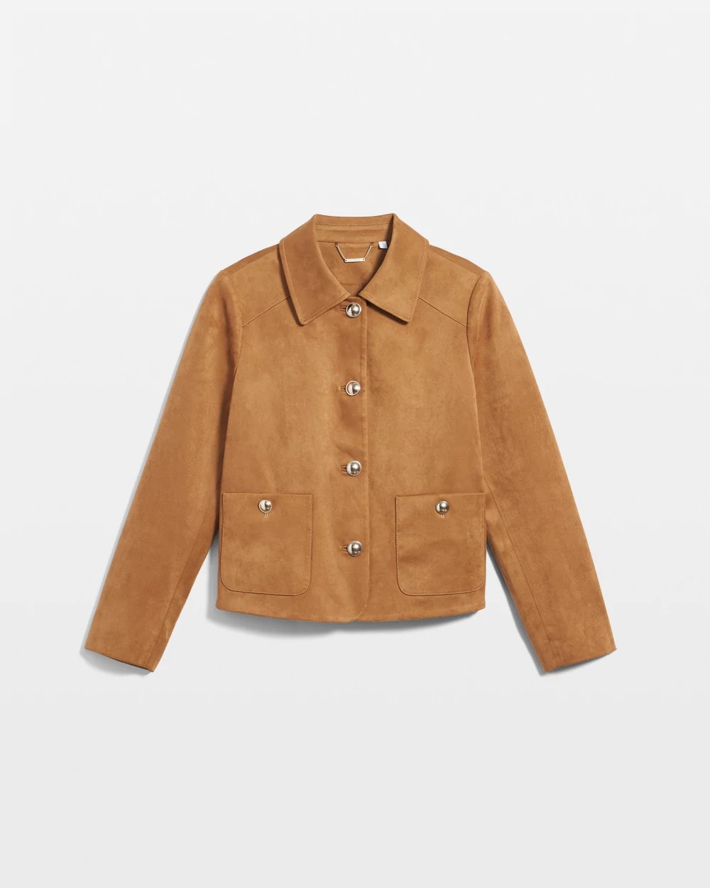 Suede Cropped Jacket Burnt Sienna - Chico's