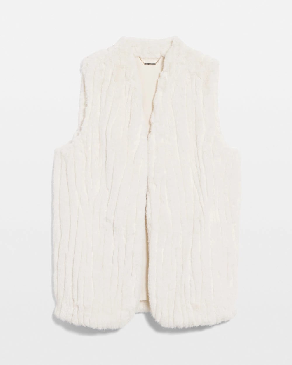 Elongated Faux Fur Vest English Cream - Chico's