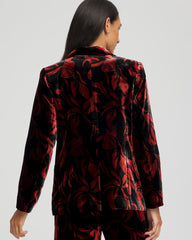 Velvet Printed Blazer Black - Chico's