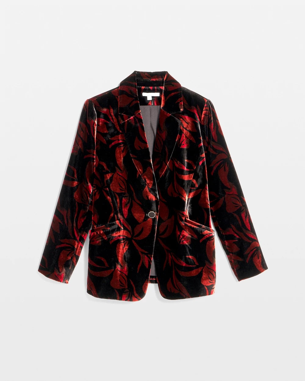 Velvet Printed Blazer Black - Chico's