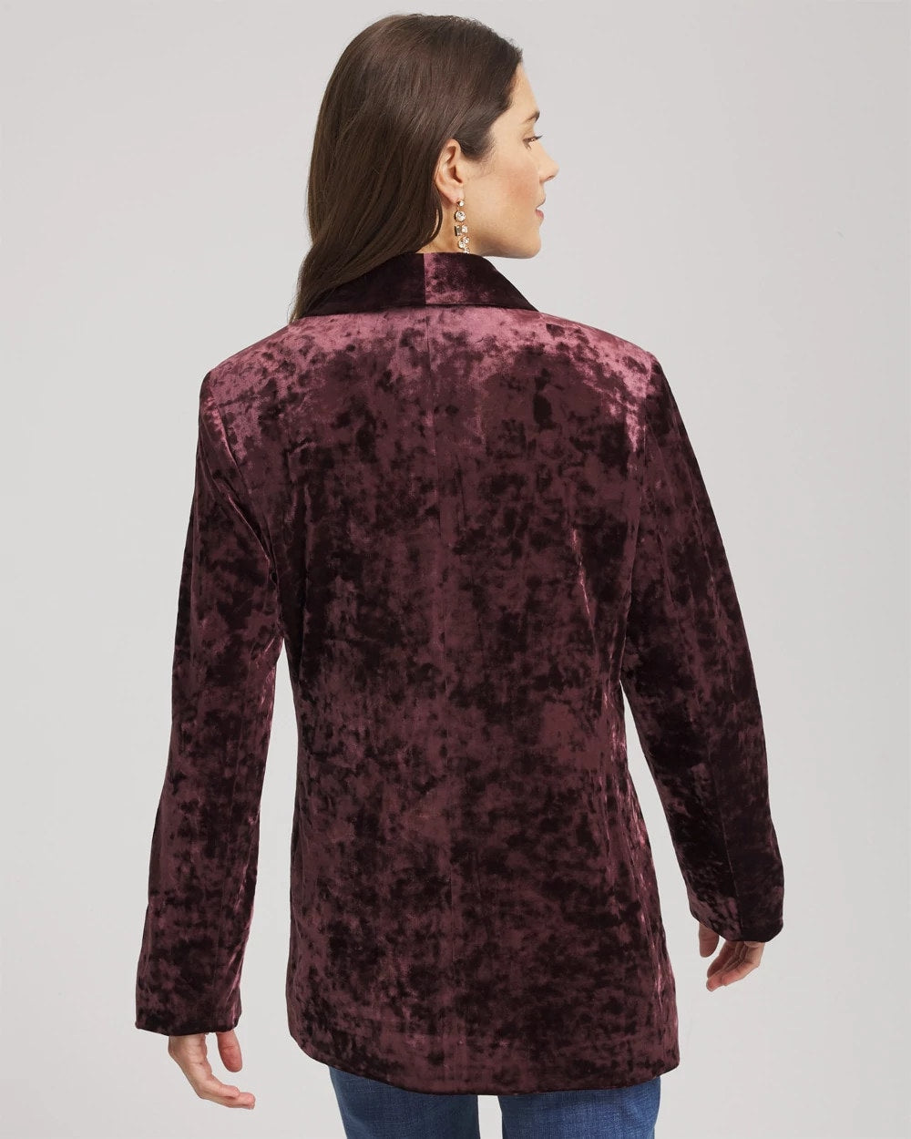 Crushed Velvet Blazer Night Bloom - Chico's