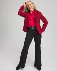 Red Tweed Sequins Blazer Red - Chico's