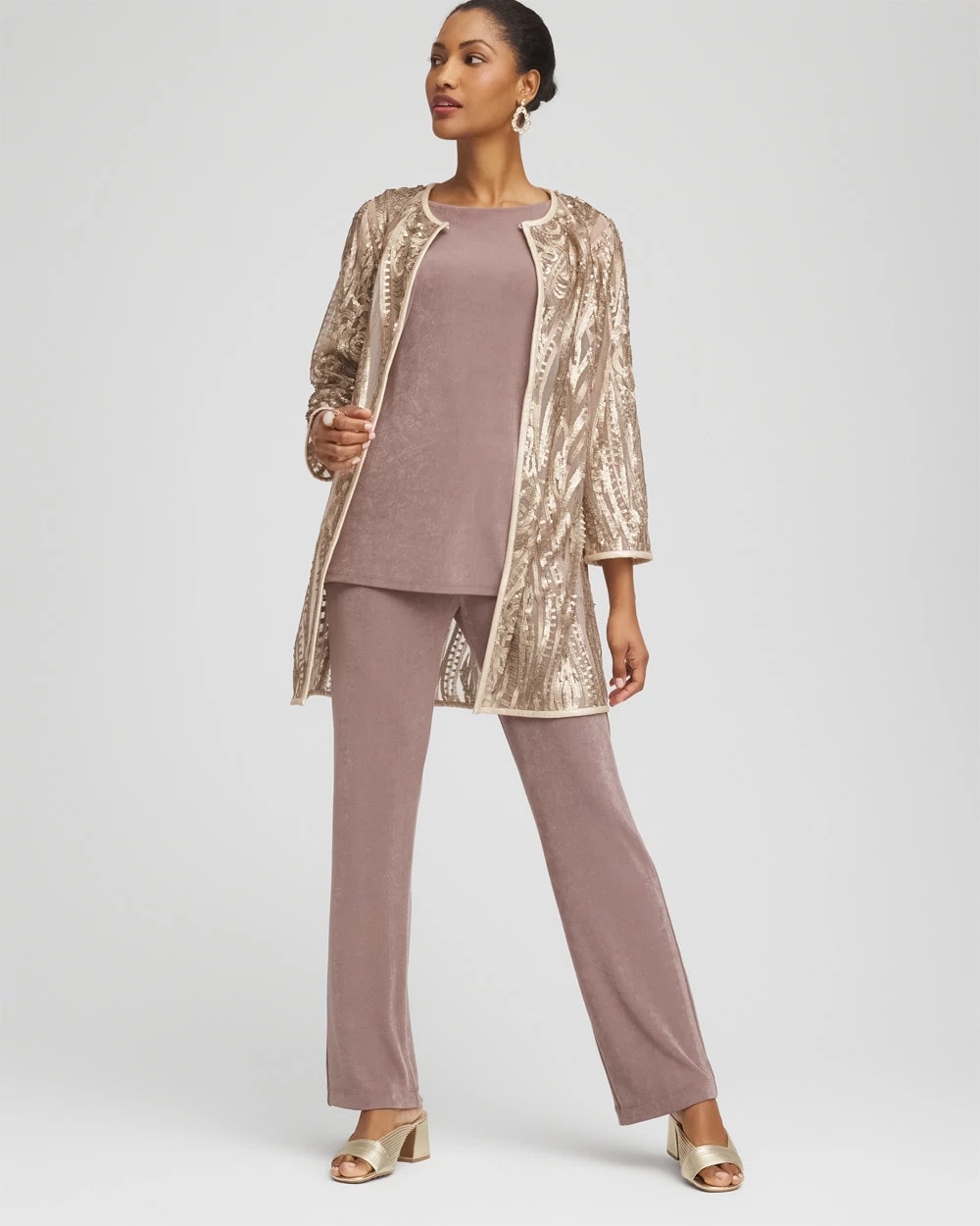 Travelers™ Collection Champagne Sequins Jacket Champagne - Chico's